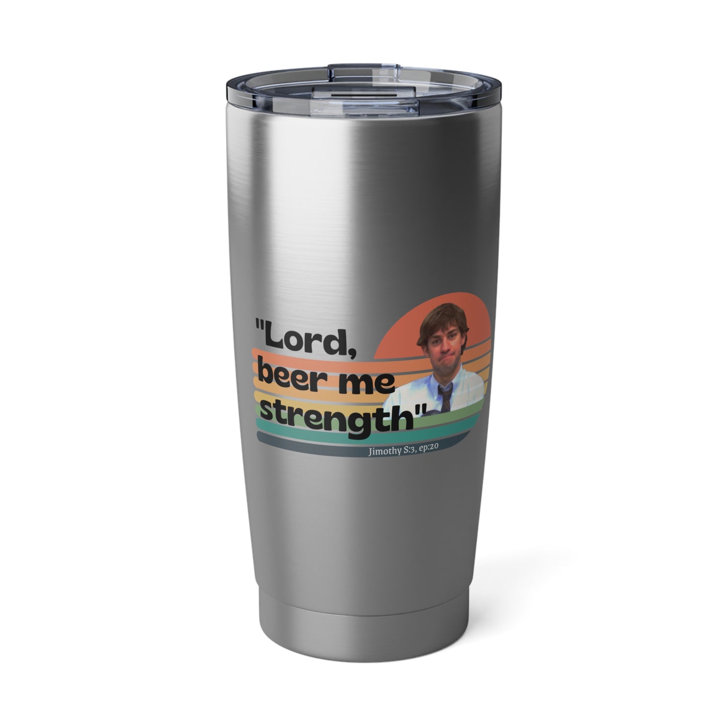 The Office "Beer me strength" tumbler, Jim Halpert quote, the Office fan birthday, Christmas gift.