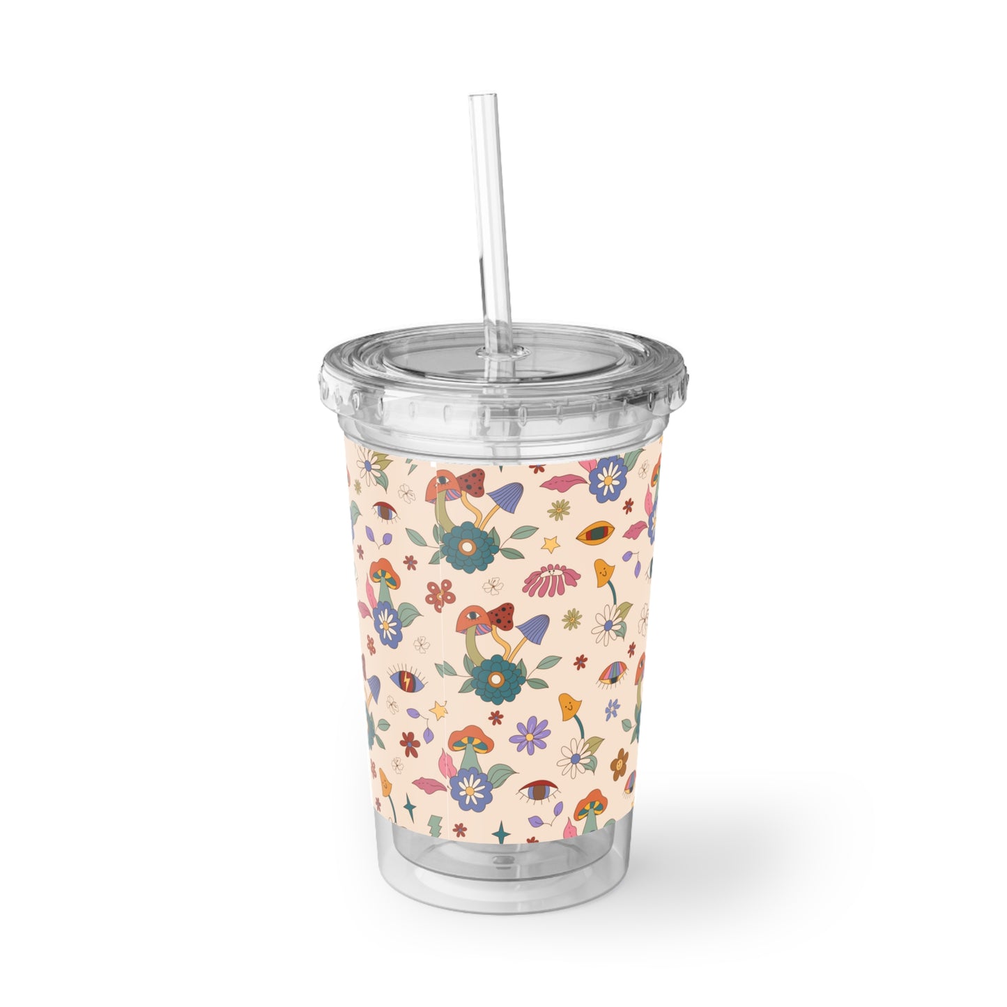 70's pattern acrylic BPA cup