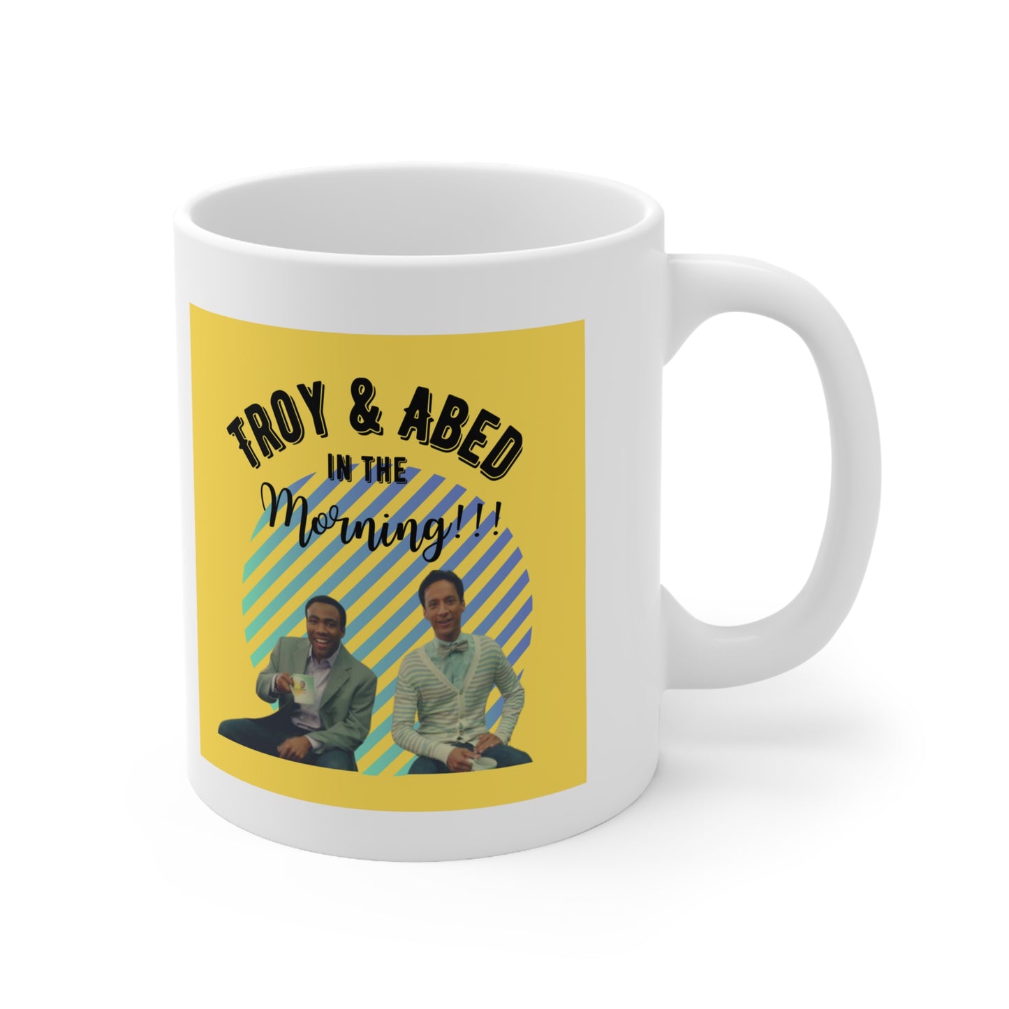 the "Community" show mug // Troy and Abed talk show mug // Fan of the Community gift mug
