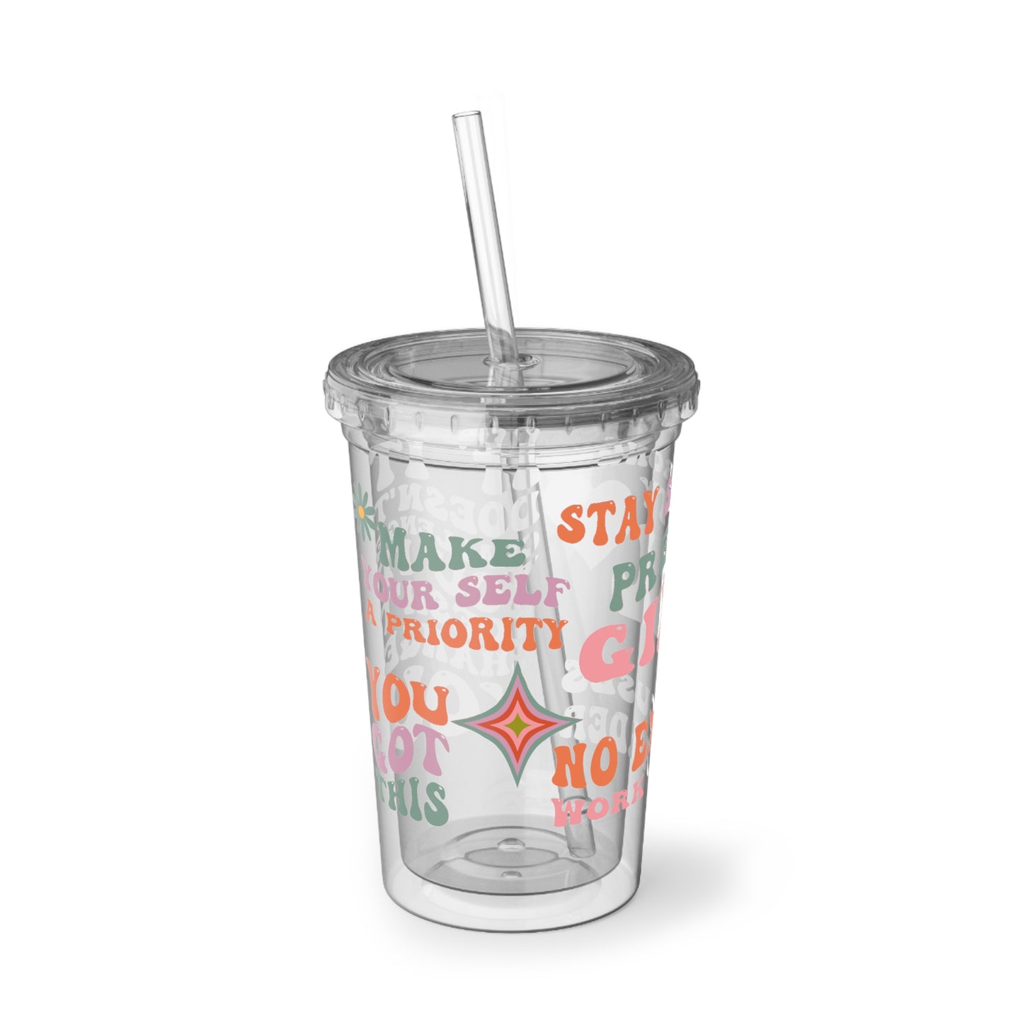 Positive Mindset reusable soft drink cups / Environment friendly cup